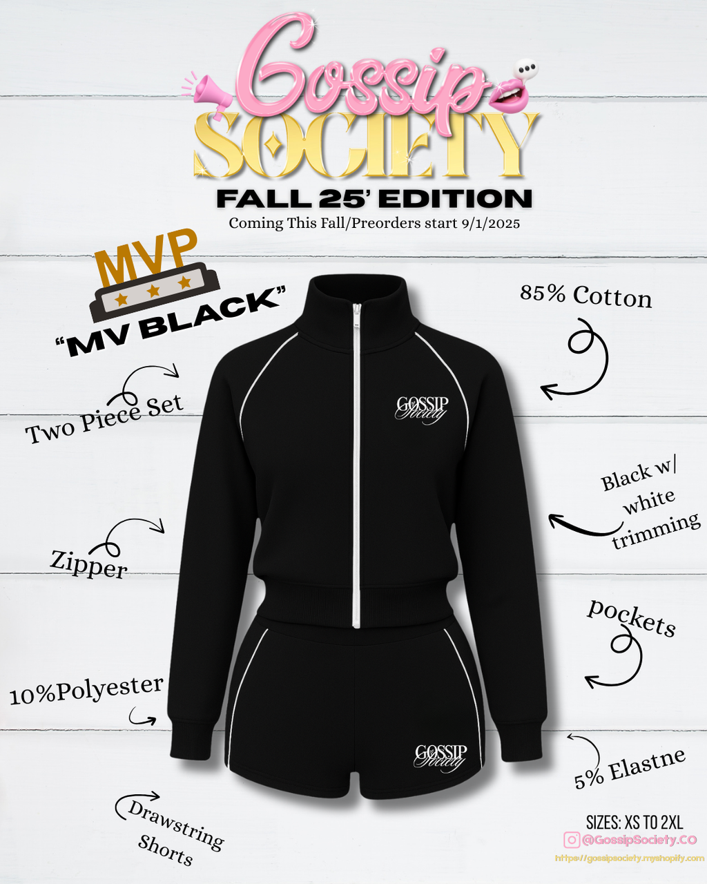 MVP Black two piece set