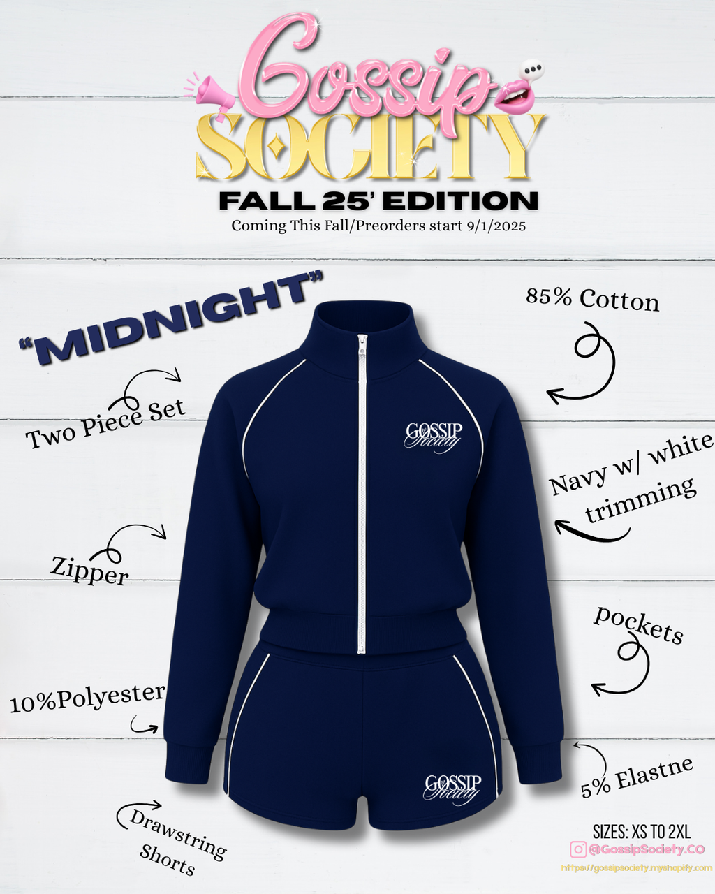 Midnight two piece set